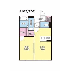 プロヌーブ北矢三A棟の物件間取画像